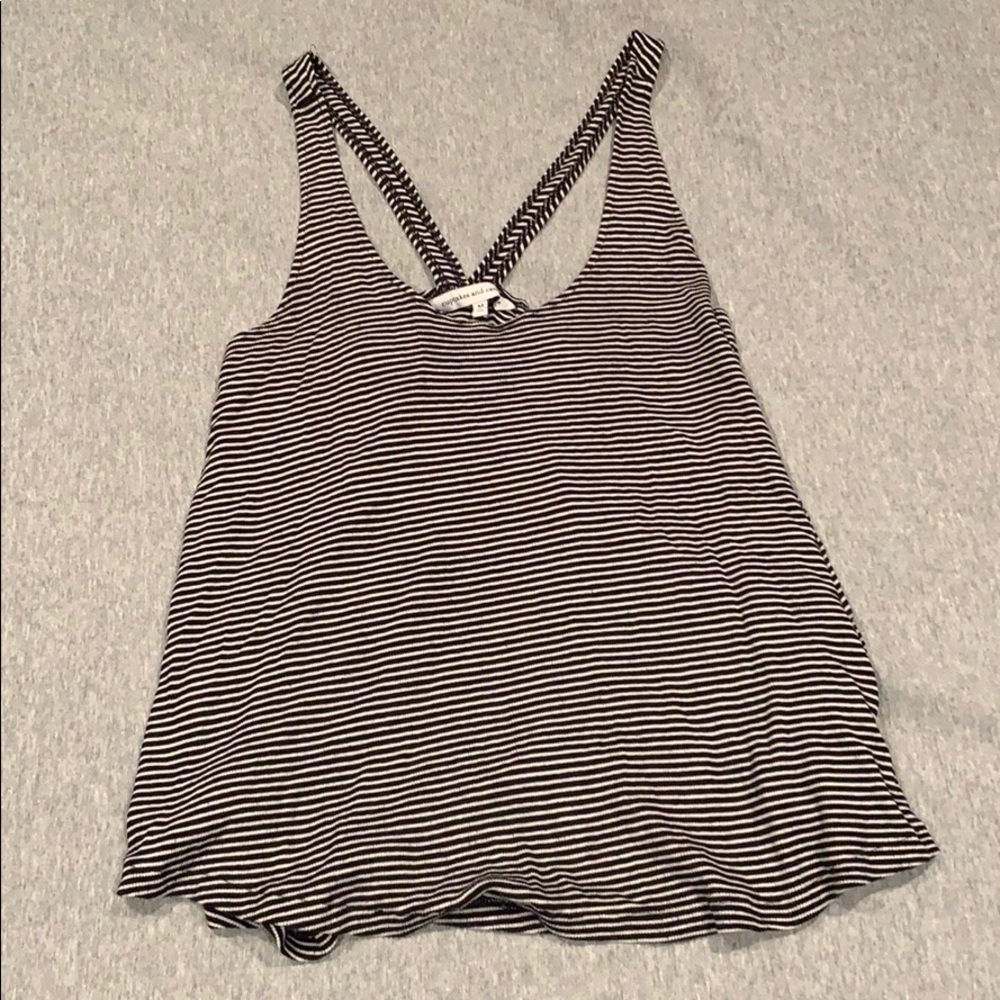 Cupcakes and cashmere striped swing tank top